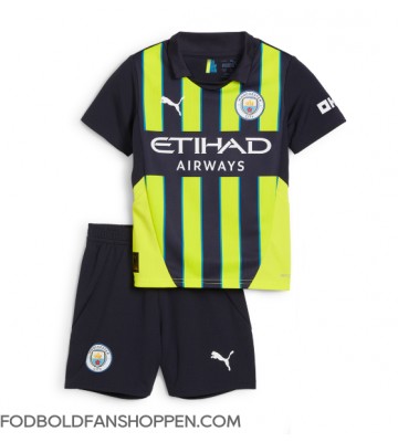 Manchester City Udebanetrøje Børn 2024-25 Kortærmet (+ Korte bukser)